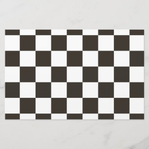 Papeterie Drapeau À damiers (noir et blanc) (Motif du vérifi