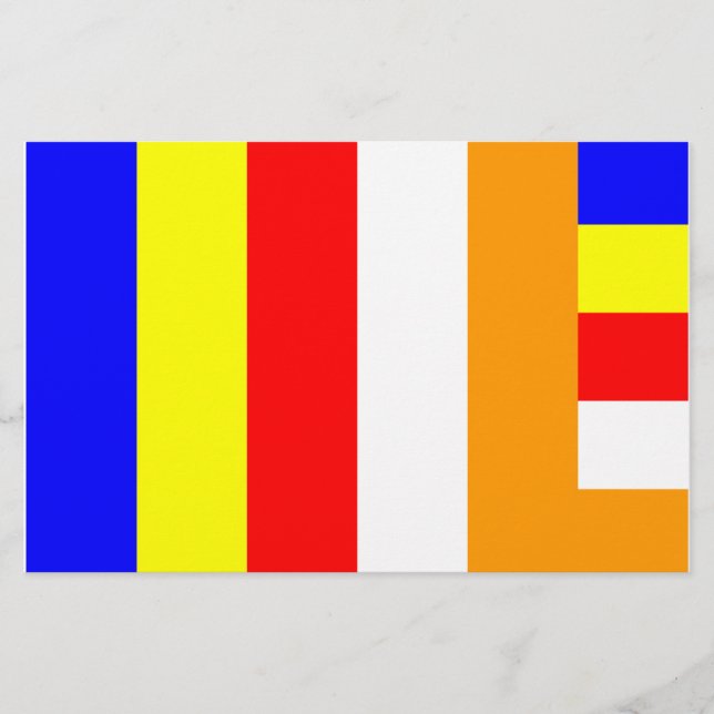 Papeterie Drapeau bouddhiste (Devant)