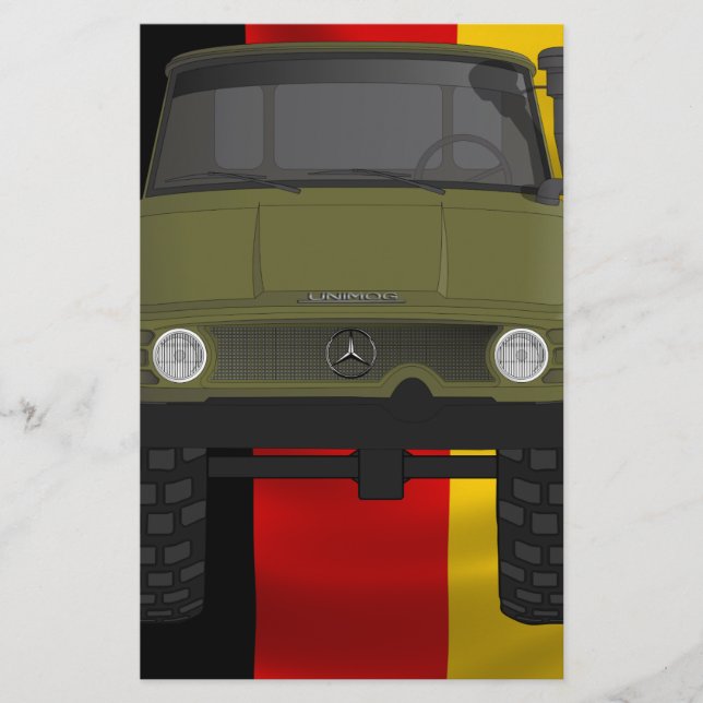 Papeterie Drapeau d'Allemand d'Unimog (Devant)
