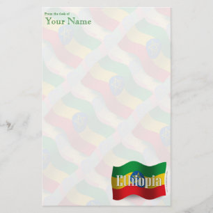 Papeterie Drapeau de ondulation de l'Ethiopie