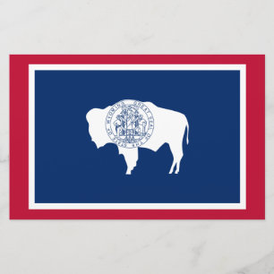 Papeterie Drapeau d'Etat du Wyoming