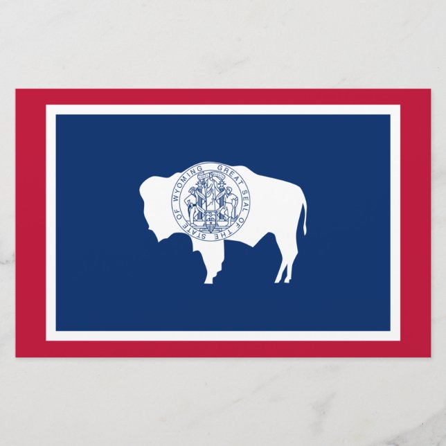 Papeterie Drapeau d'Etat du Wyoming (Devant)