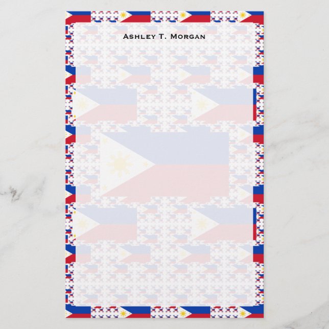 Papeterie Drapeau philippin en plusieurs couches (Devant)