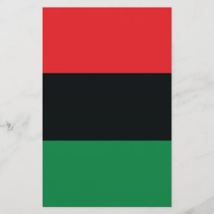 Papeterie Drapeau rouge, noir et vert