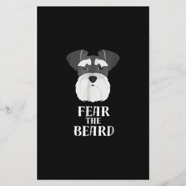 Papeterie drôle schnauzer peur barbe cadeau (Devant)