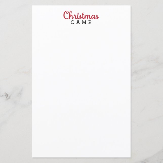 Papeterie du camp de Noël | CAMP DE NOËL (Devant)