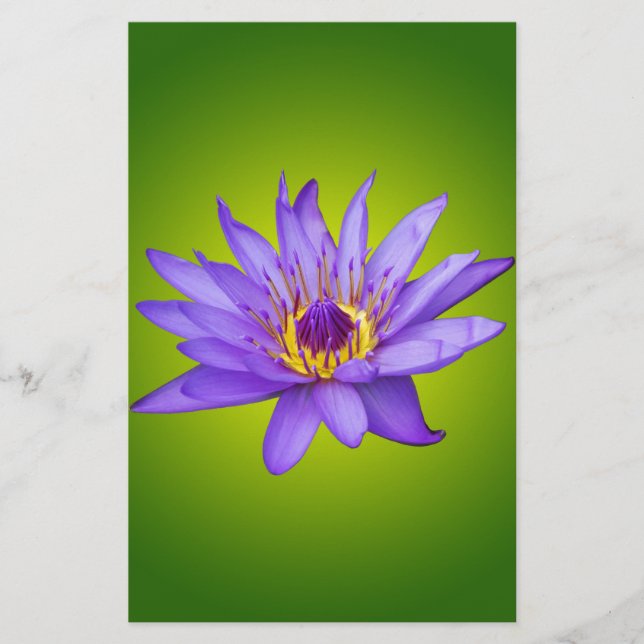 Papeterie Eau Lily Étang Aquatique Purple Fleurit (Devant)