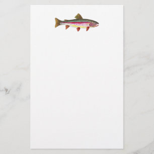 Papeterie Écriture de poisson de truite arc-en-ciel