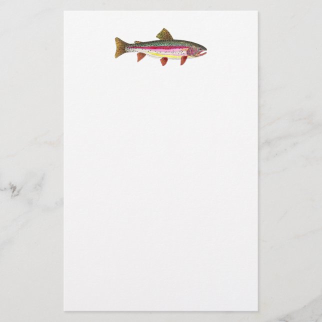 Papeterie Écriture de poisson de truite arc-en-ciel (Devant)