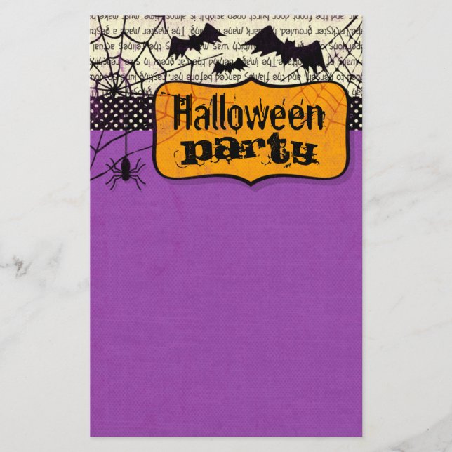 Papeterie éffrayante de Halloween de battes (Devant)