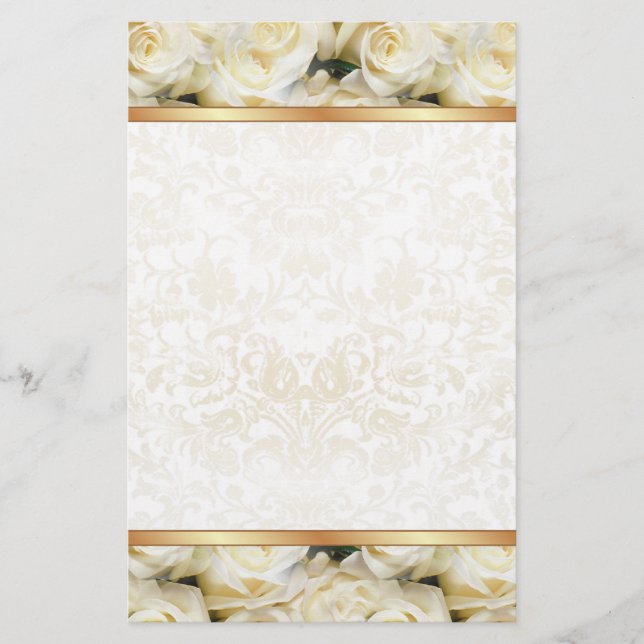 Papeterie Élégance de la Rose blanche (Devant)