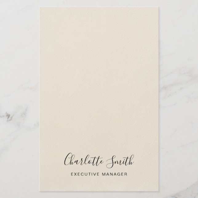 Papeterie Élégant Minimaliste Classique Professionnel (Devant)