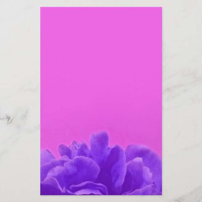 Papeterie Elegant Purple Raspberry Floral (Devant)