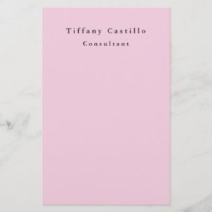 Papeterie Élégant rose clair simple minimaliste moderne