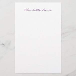 Papeterie Élégant Script Plain Moderne Minimaliste