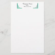 Elégant Turquoise Corner Bordure Professionnel Pap