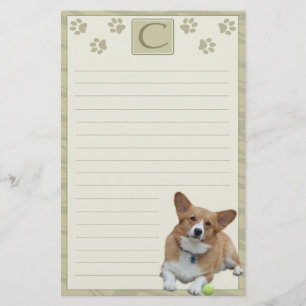 Papeterie élégante de corgi de Gallois de Pembro