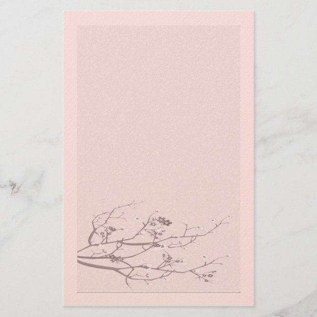 Papeterie élégante de fleurs de cerisier de feutre (Devant)