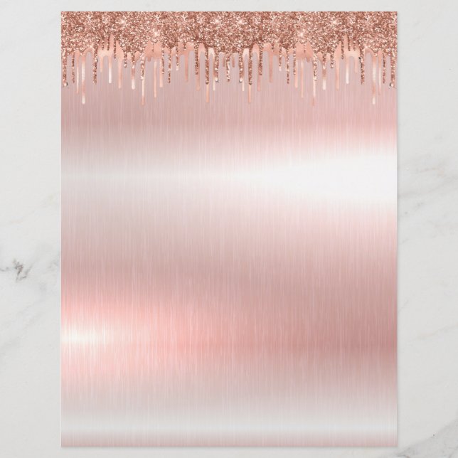 Papeterie élégante rose gold vierge 21,59 cm x 27, (Devant)