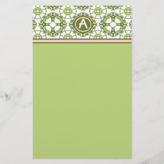 Papeterie élégante verte celtique monogrammée