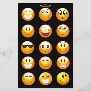 Papeterie emojis noir