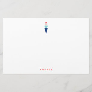 Papeterie en crème glacée