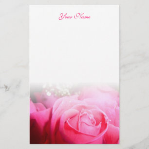 Papeterie En-tête de lettre de rose de rose