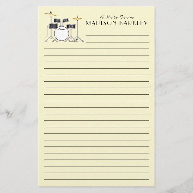 Papeterie Ensemble de tambour Musique de groupe d'enseignant (Devant)