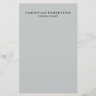 Papeterie Entreprise de consultant gris simple tendance