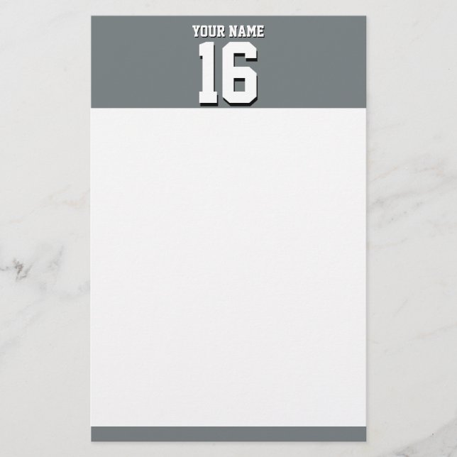 Papeterie Équipe de Jersey Charcoal Grey Sports (Devant)