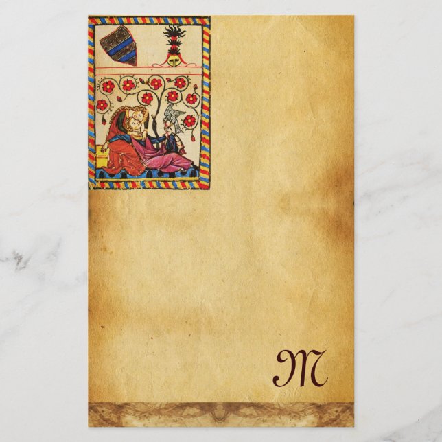 PAPETERIE ETERNAL LOVE VALENTINE'S DAY PARCHMENT MONOGRAM (Devant)