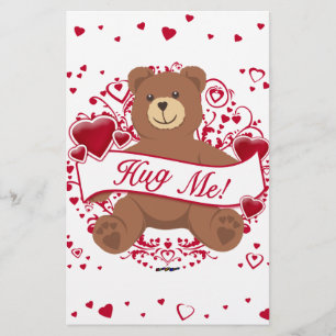 Papeterie Étreignez-moi ! Ours de nounours de Saint-Valentin