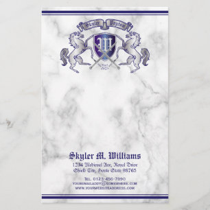 Papeterie Faites votre propre manteau du bouclier argenté de