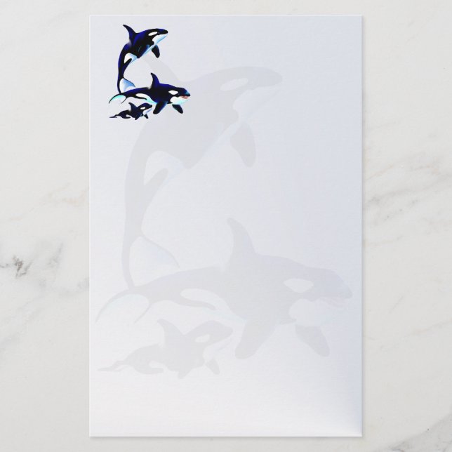 Papeterie Famille stationery2_vertical.v2. d'épaulard (Devant)