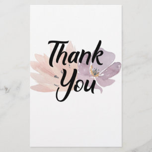 Papeterie Faveur de Merci florale