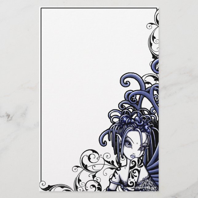 Papeterie féerique d'art de tatouage bleu de (Devant)