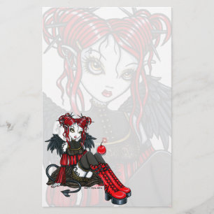 Papeterie féerique gothique d'ange de "Abigaïl"