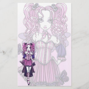 Papeterie féerique rose d'art de "Maegan"