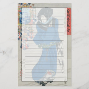 Papeterie Femme japonaise dans la neige (copie de bois de