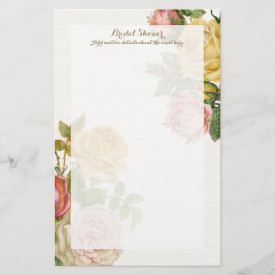 Papeterie Fête des mariées vintage Florale Whitewash Spring