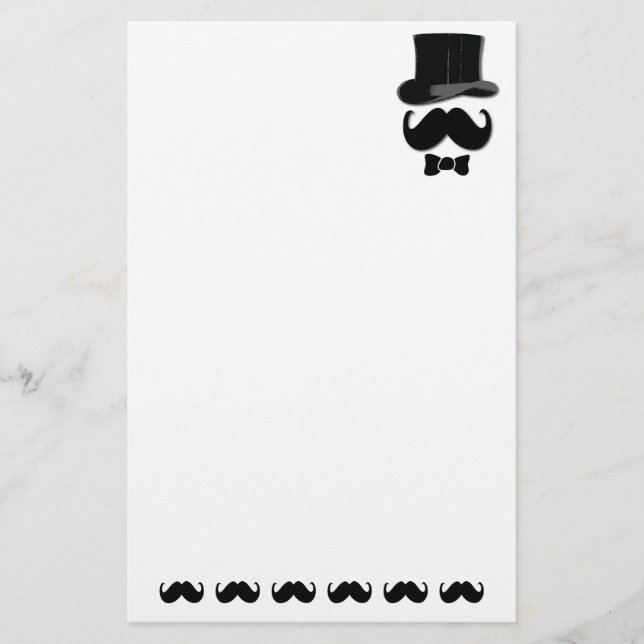 Papeterie Feuille de papier moustache (Devant)