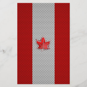 Papeterie Feuille d'érable rouge canadienne en fibre de carb