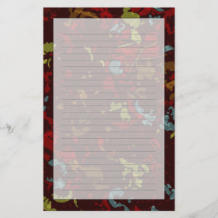Papeterie Feuille et fleurs colorés contre le camouflage
