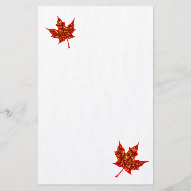 Papeterie Feuilles de feu (Devant)