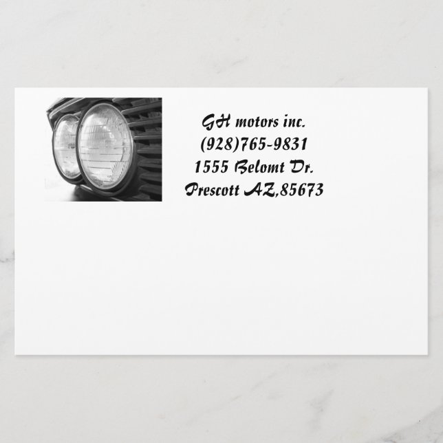 Papeterie Feux BMW (Devant)