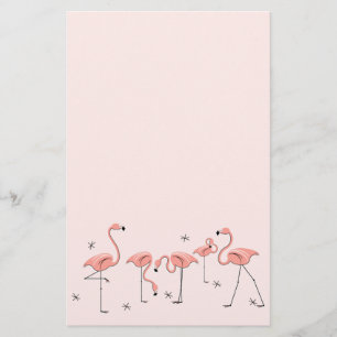 Papeterie Flamants roses Groupe rose