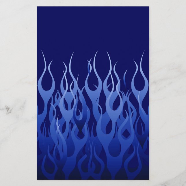 Papeterie Flammes de course cool Blue Automotive (Devant)