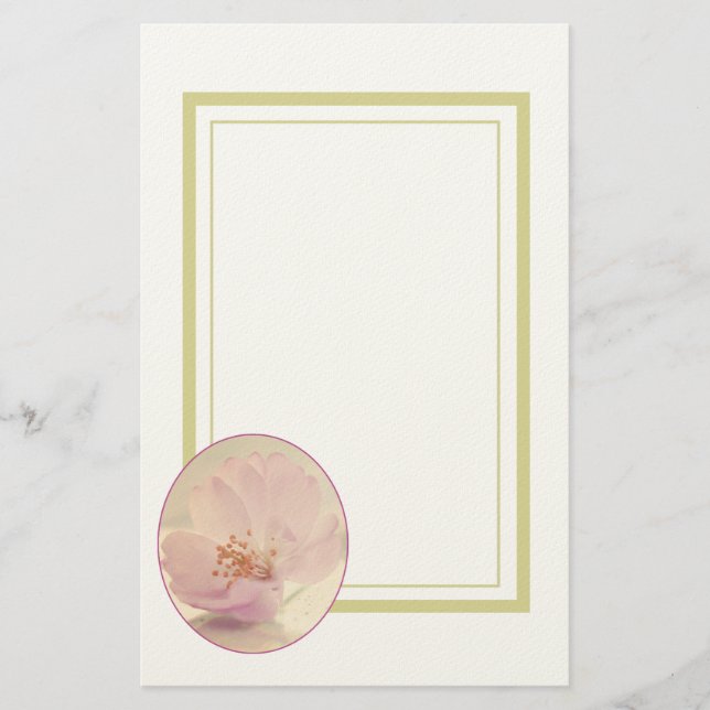 Papeterie Fleur de fleurs de cerisier rose doux (Devant)