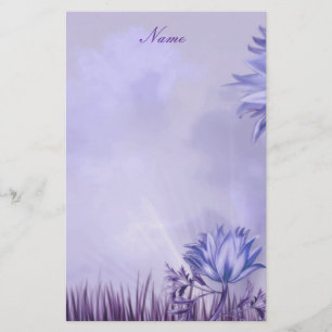 Papeterie Fleur Lilas Mauve