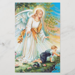 Papeterie Fleurs de garçon d'enfant d'ange gardien